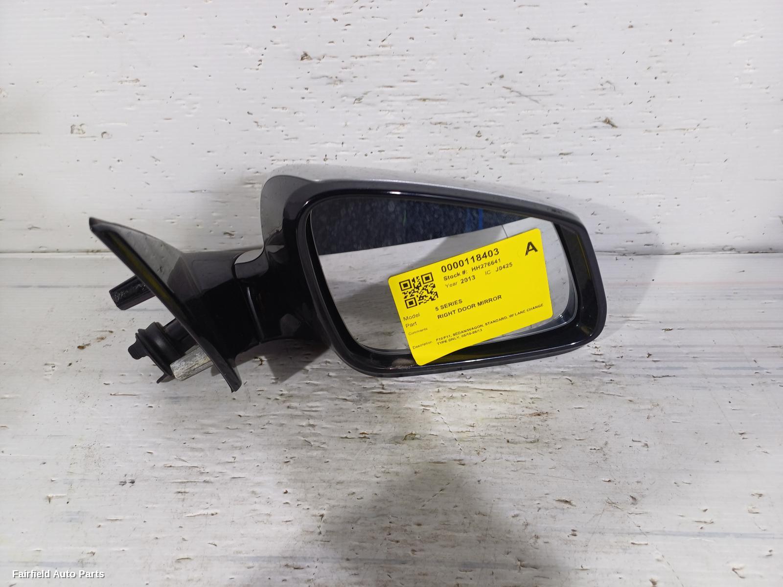2010-2013 Bmw 5 Series Right Door Mirror