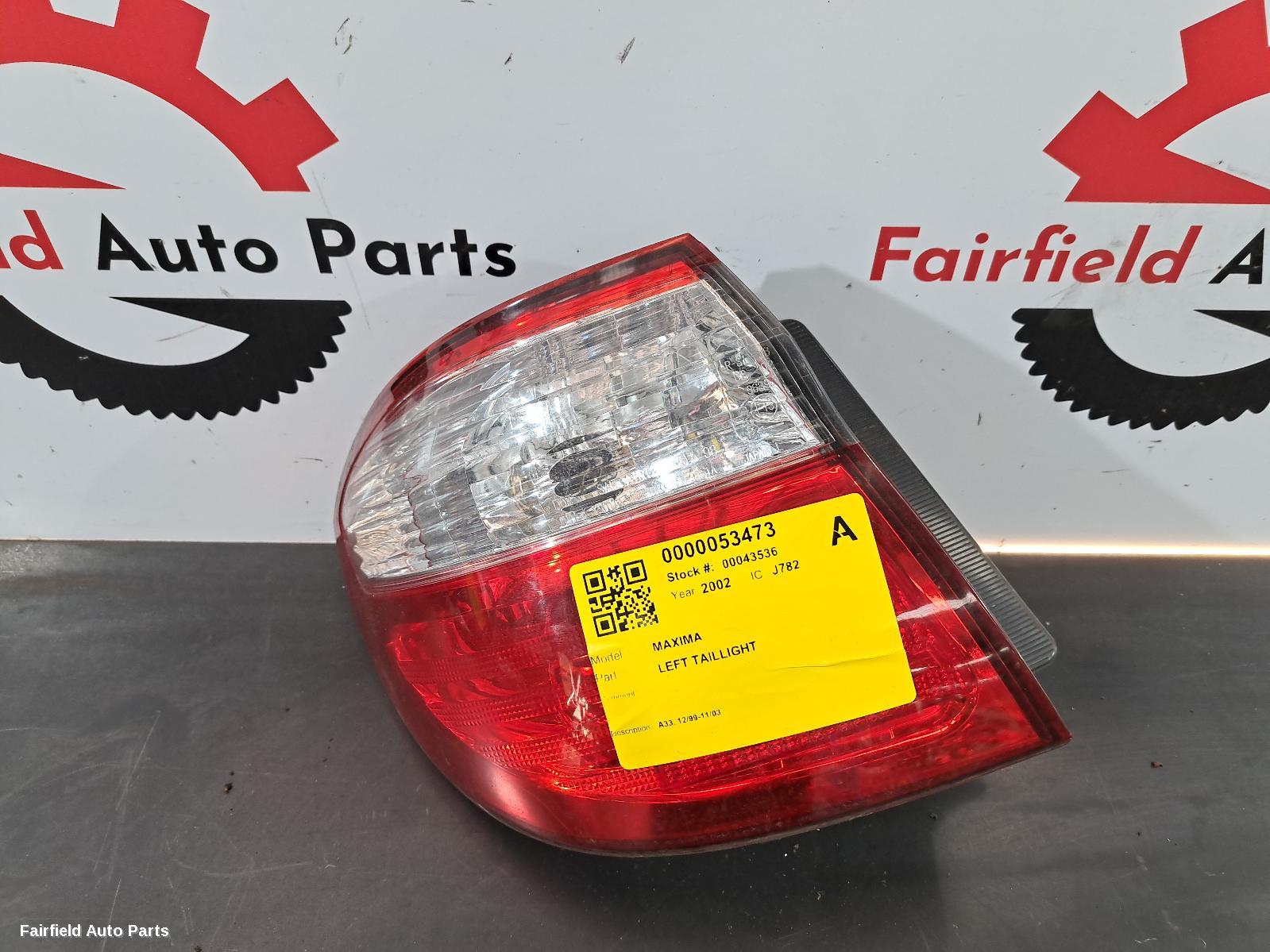 1999-2003 Nissan Maxima Left Taillight