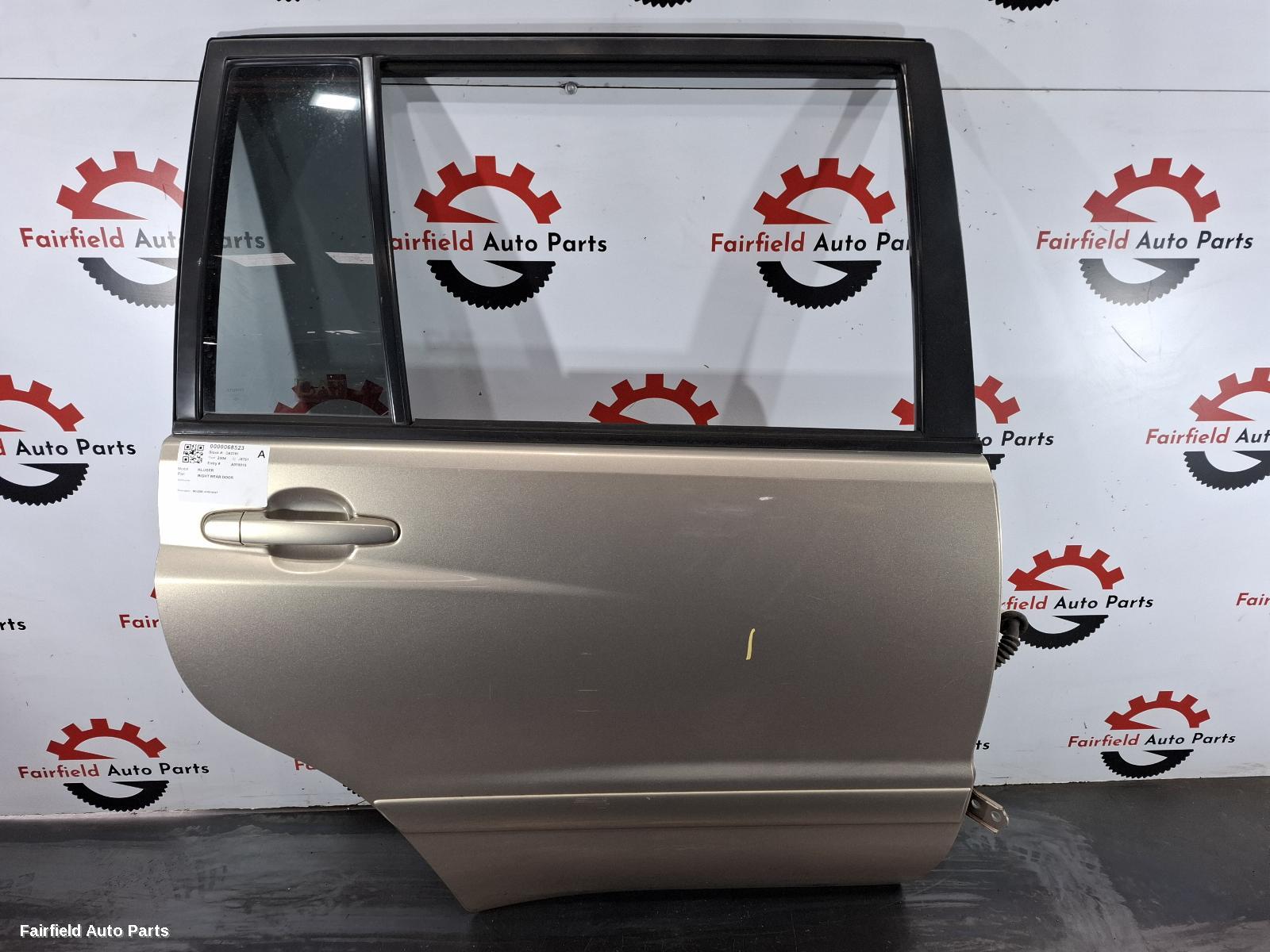 2001-2007 Toyota Kluger Right Rear Door Sliding