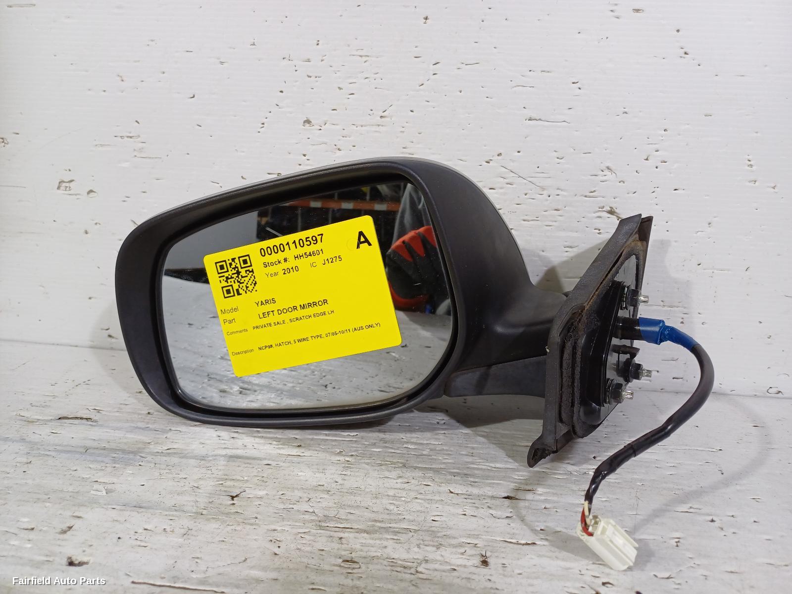 2005-2011 Toyota Yaris Left Door Mirror