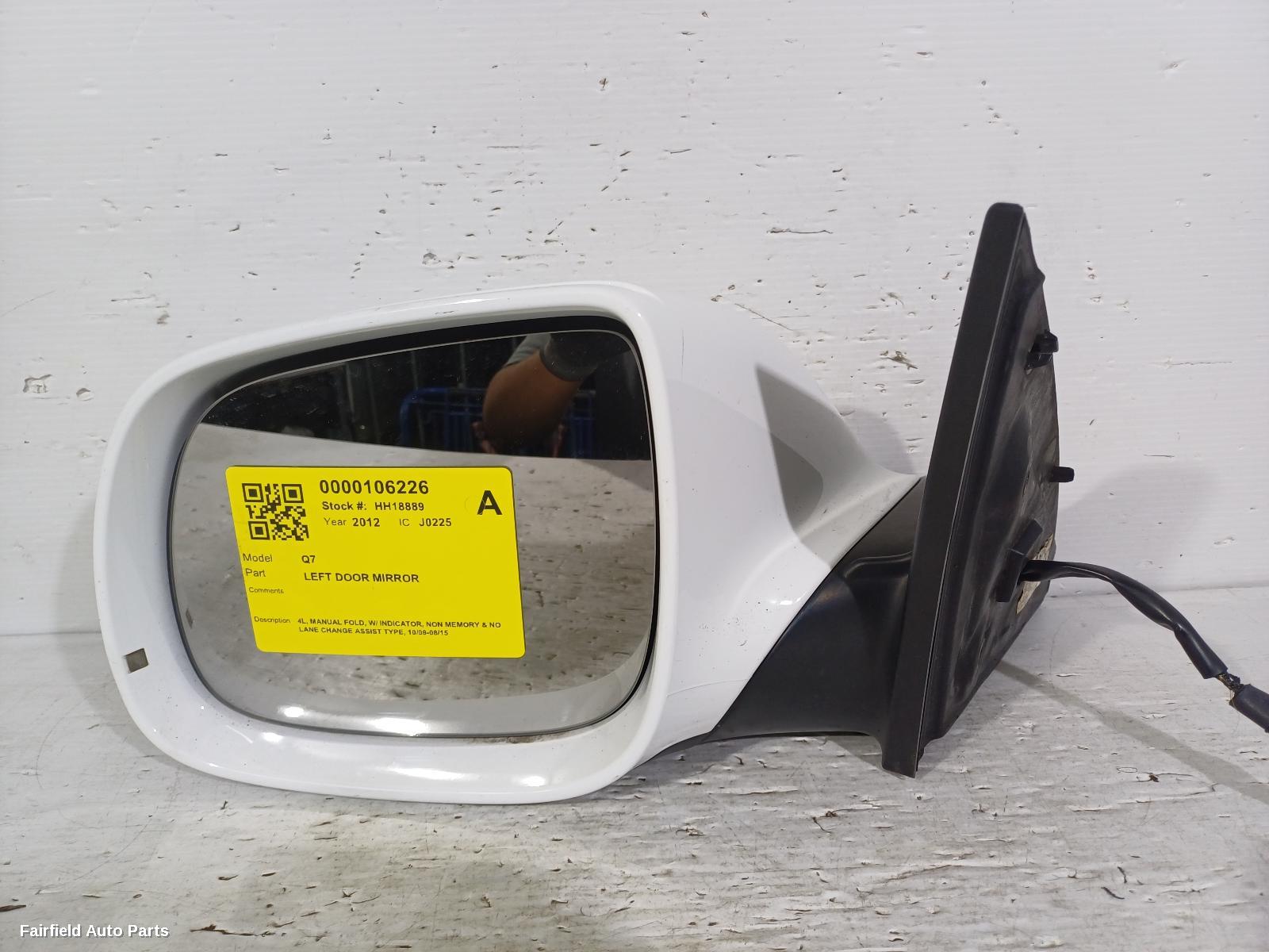 2009-2015 Audi Q7 Left Door Mirror
