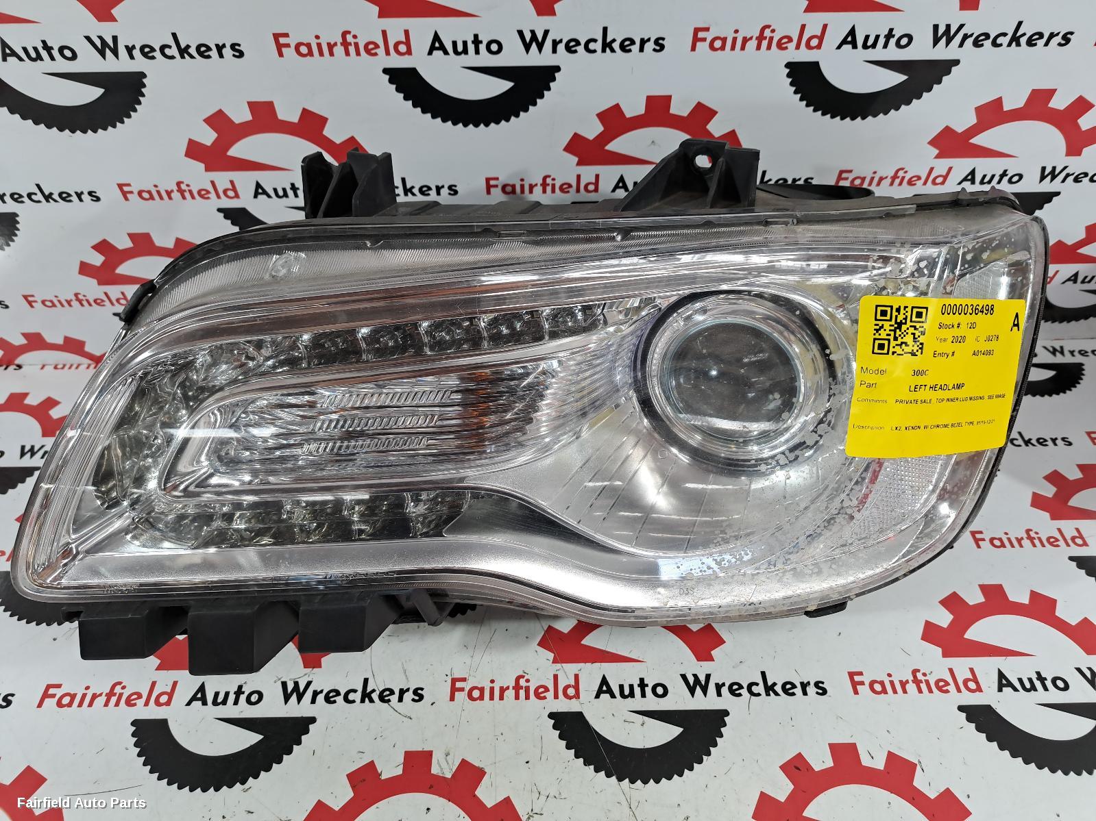 2020 Chrysler 300c Left Headlamp