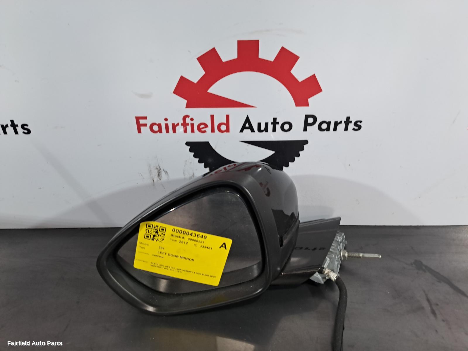 2011-2017 Peugeot 508 Left Door Mirror