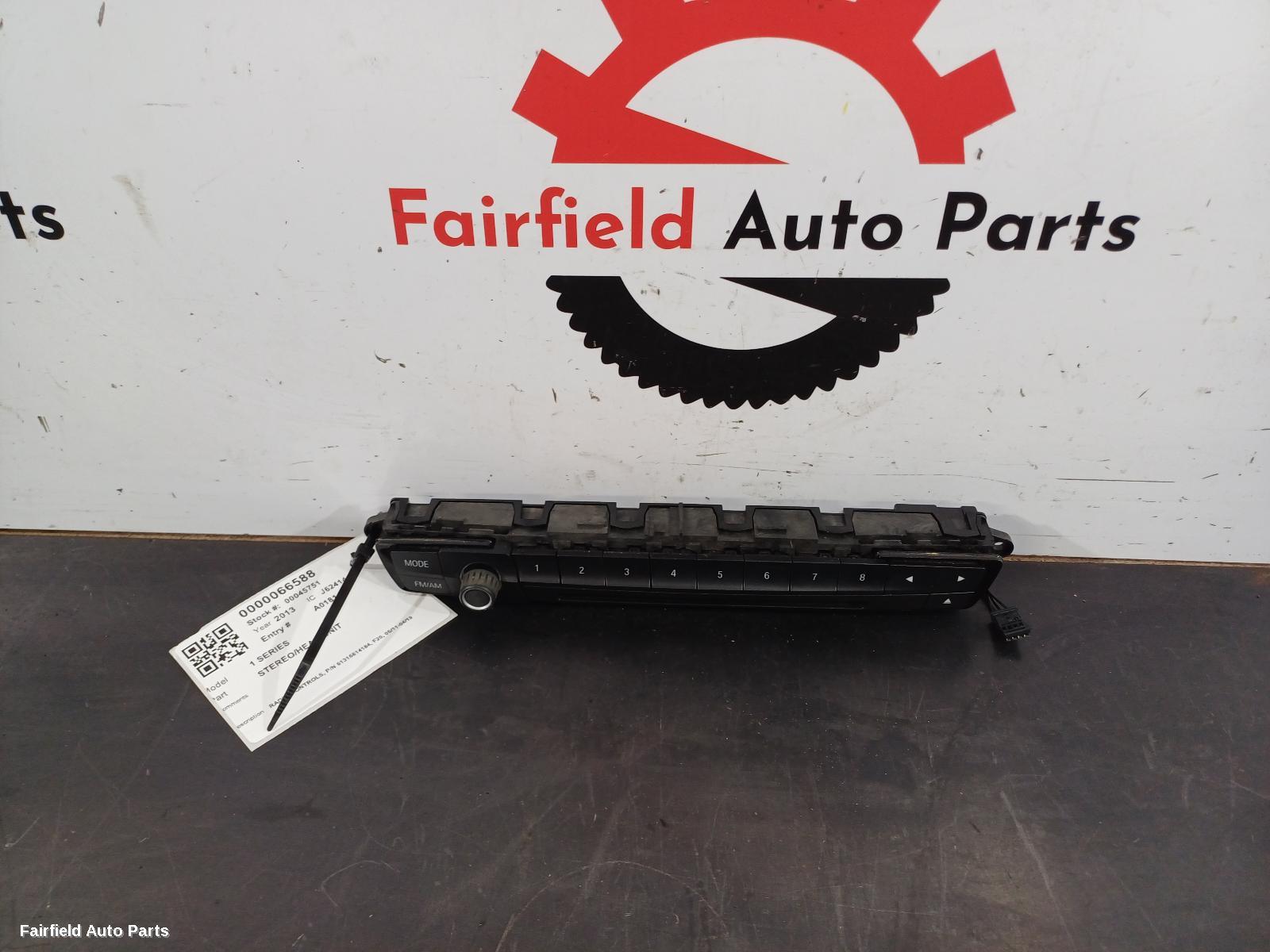 2011-2019 Bmw 1 Series Radio Cd Dvd Sat Tv