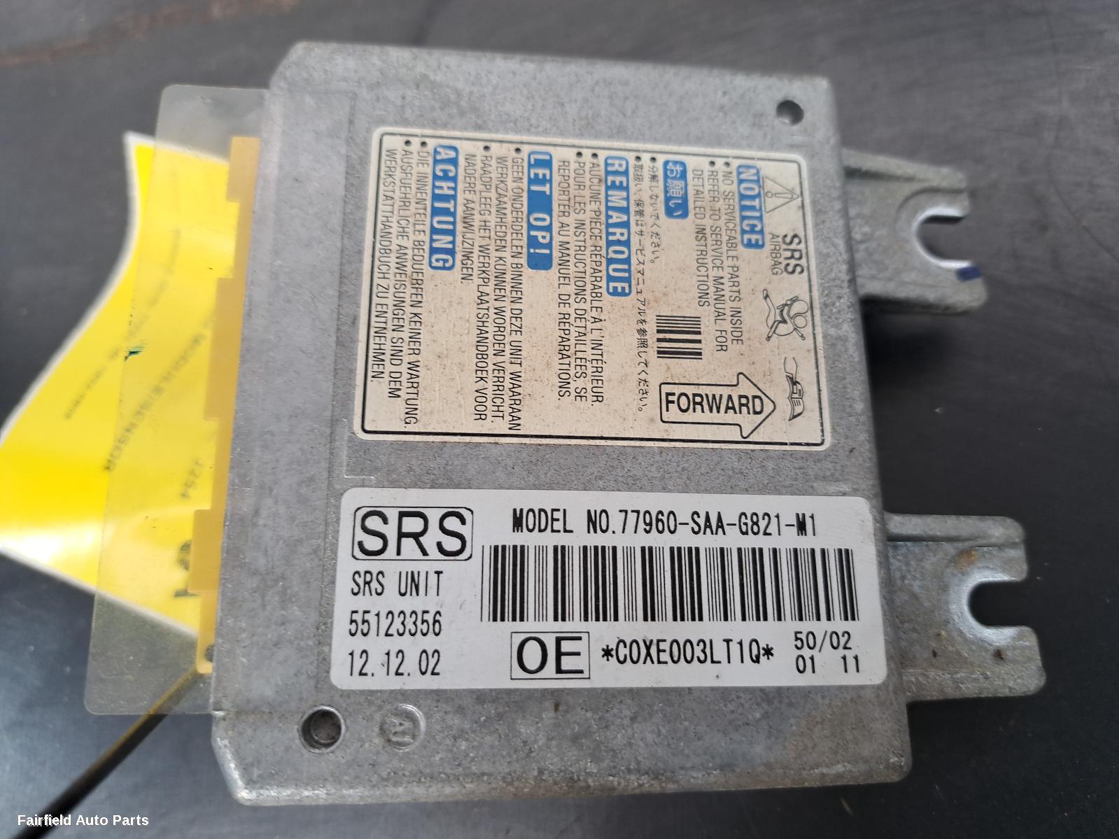 2002-2008 Honda Jazz Airbag Module Sensor