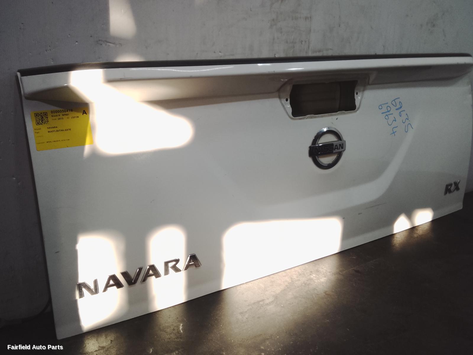 2015-2020 Nissan Navara Bootlid Tailgate