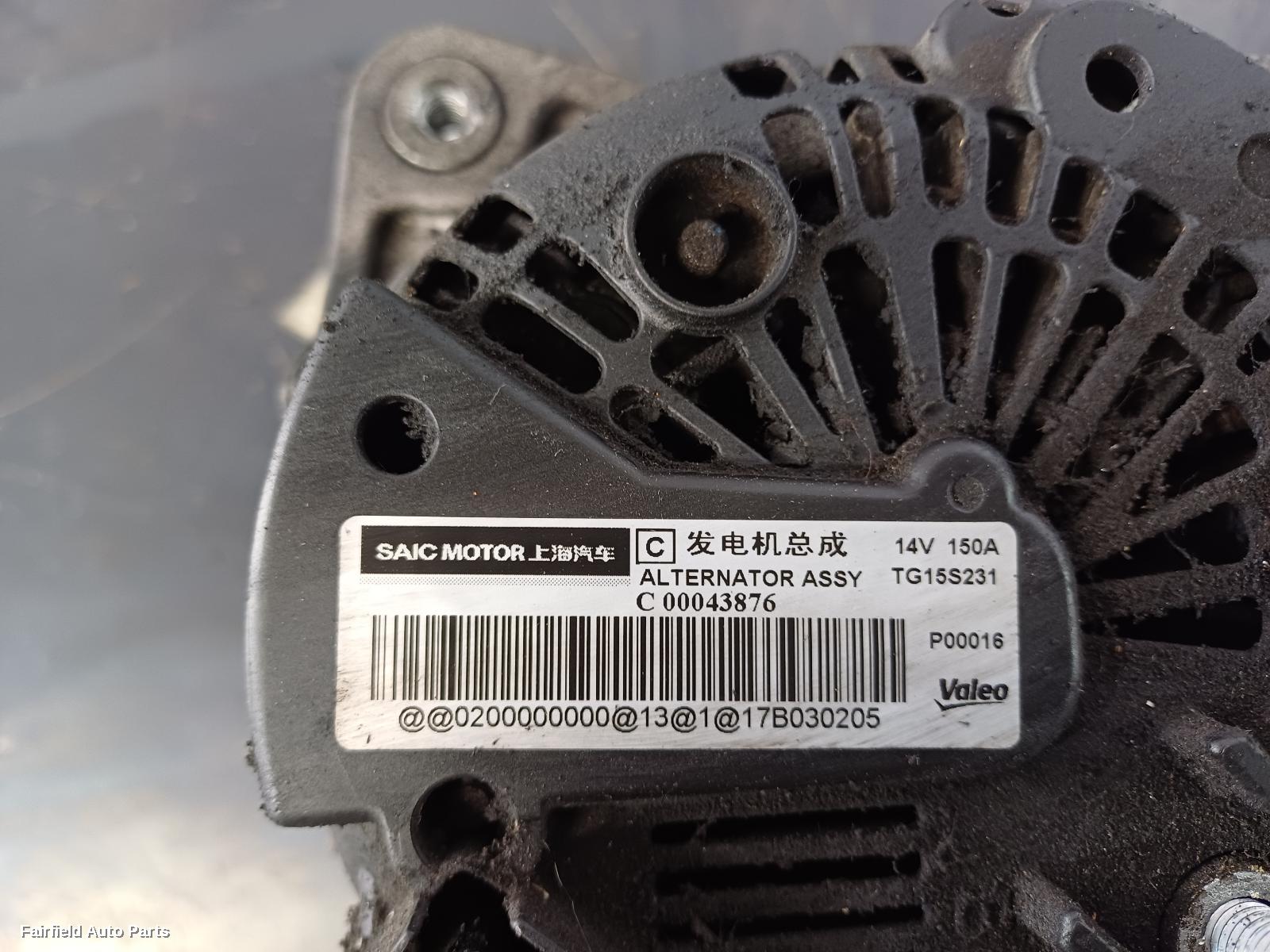 2015-2021 Ldv G10 Alternator