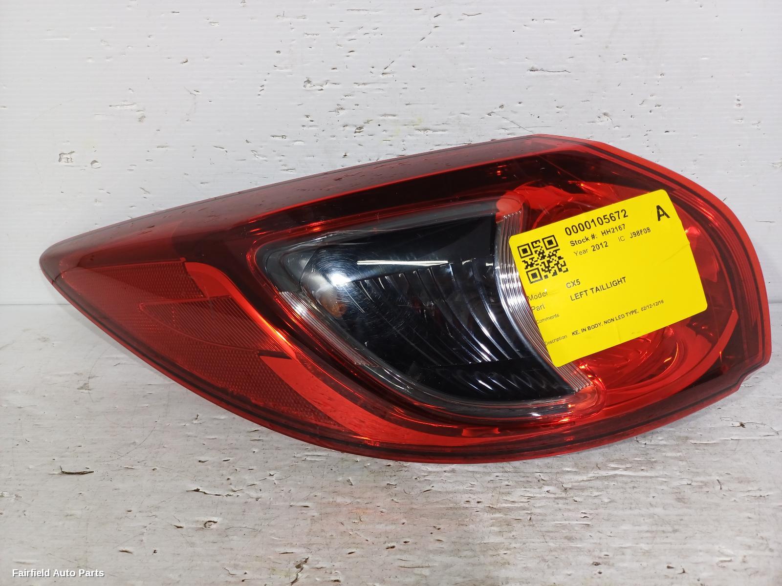 2012-2016 Mazda Cx5 Left Taillight