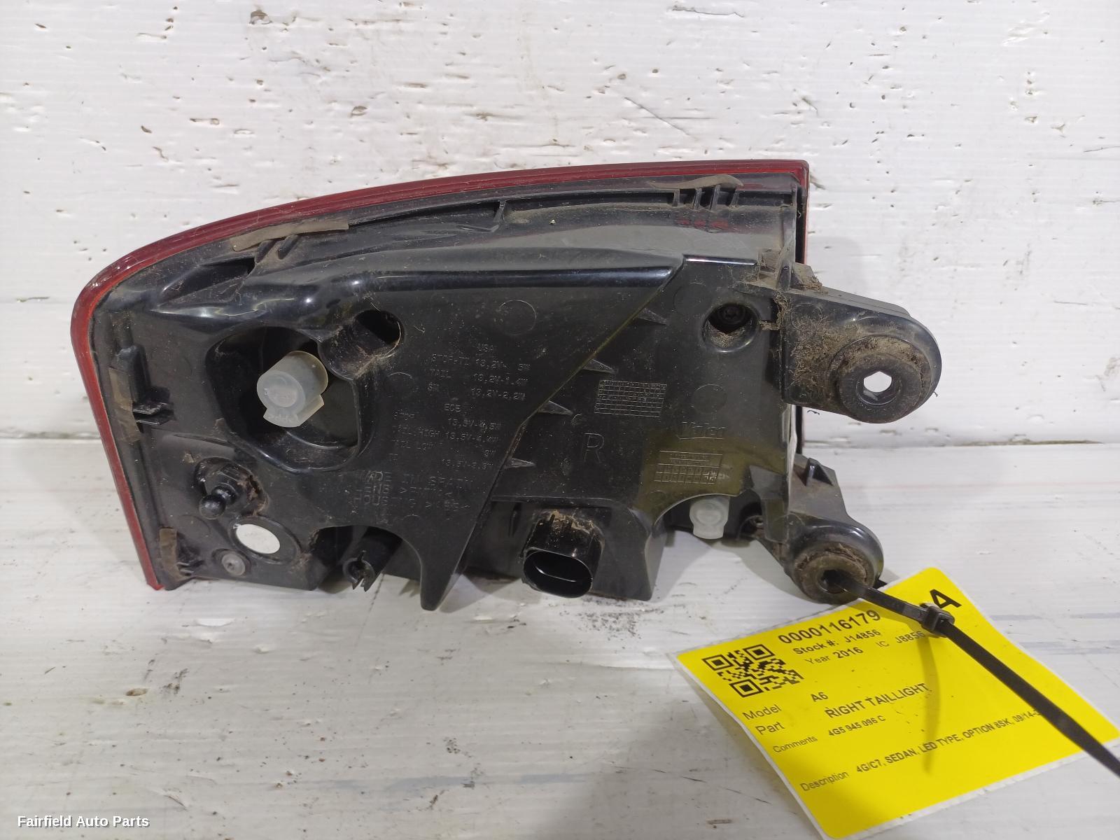 2014-2018 Audi A6 Right Taillight