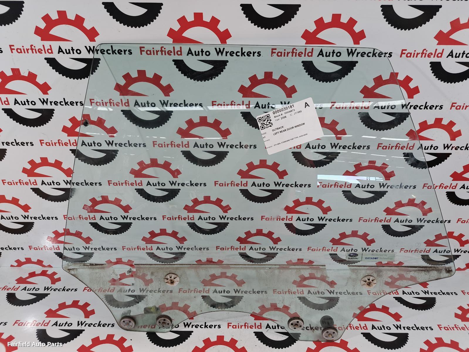 2003-2009 Subaru Outback Left Rear Door Window