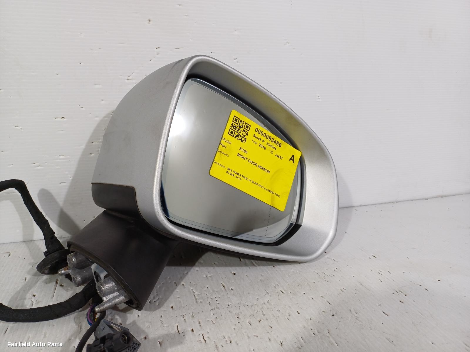 2015-2026 Volvo Xc90 Right Door Mirror