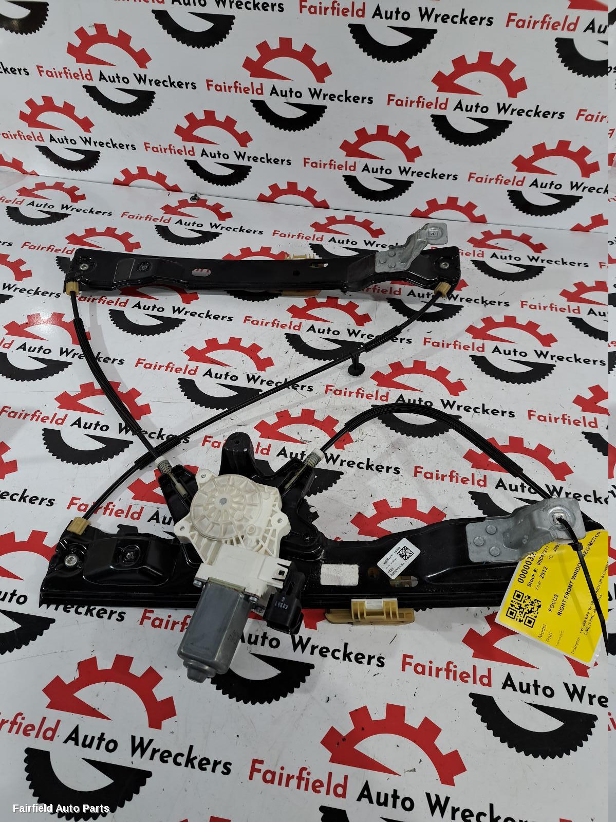 2012 Ford Focus Right Front Window Reg Motor