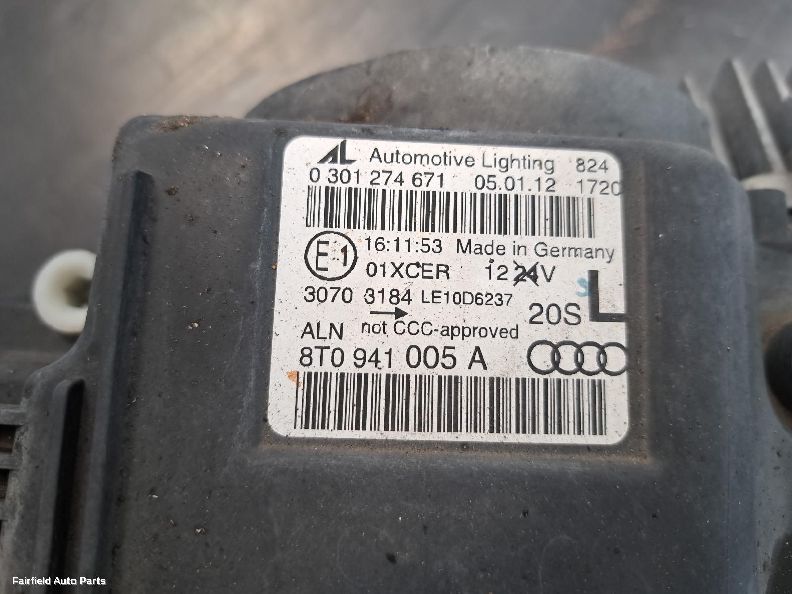 2012 Audi A5 Left Headlamp