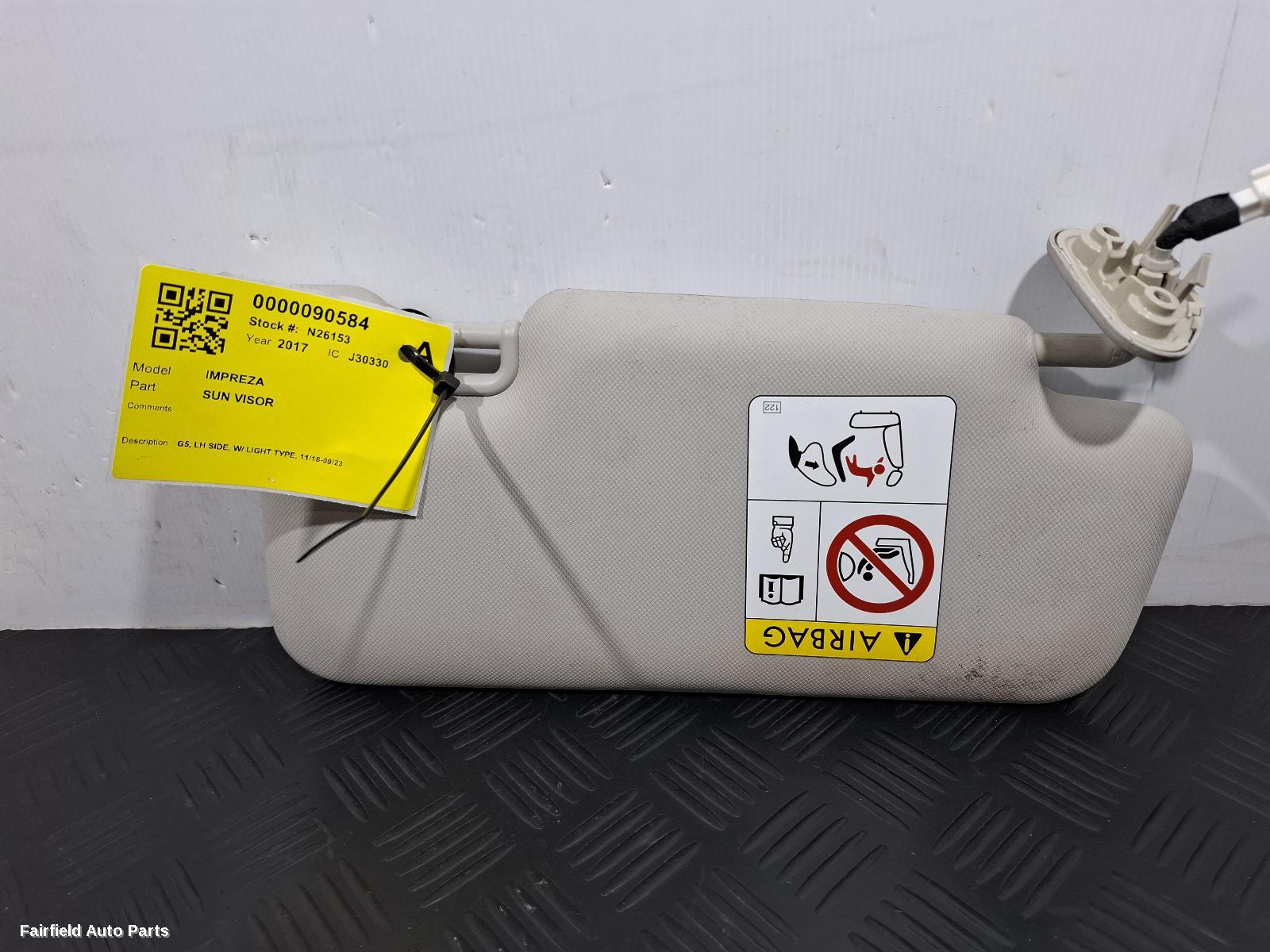 2016-2023 Subaru Impreza Sunvisor