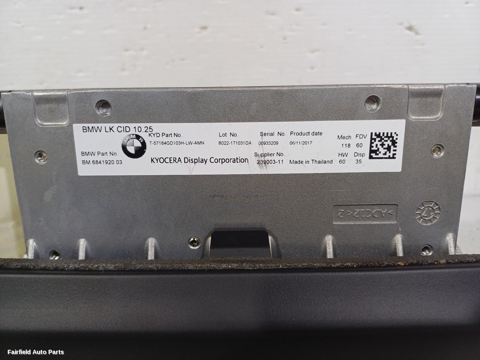 2017-2021 Bmw X3 Radio Cd Dvd Sat Tv