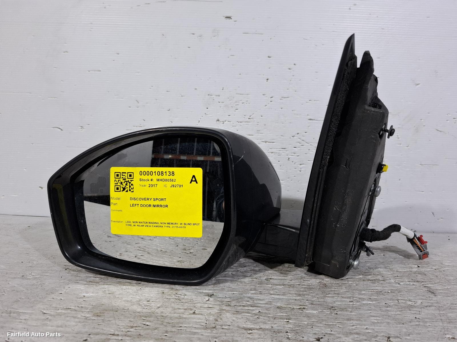 2015-2019 Land Rover Discovery Sport Left Door Mirror