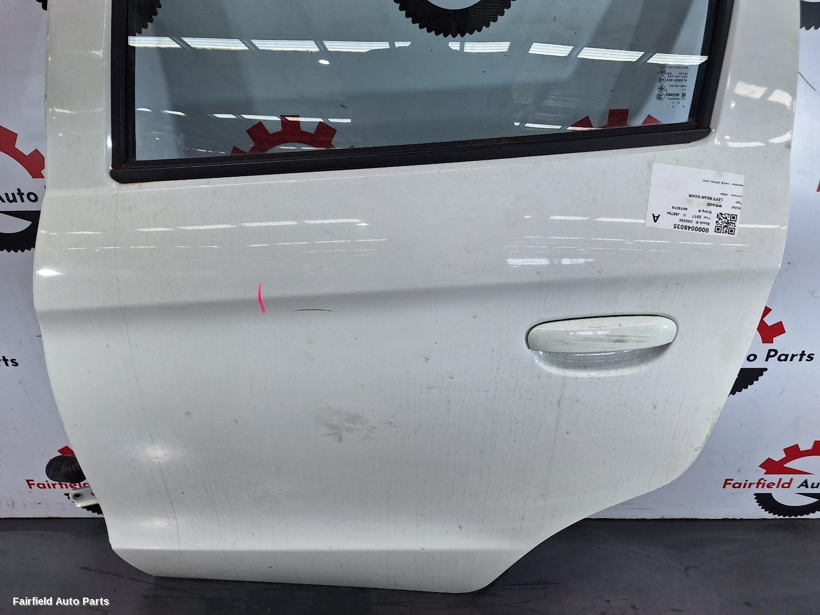2017 Mitsubishi Mirage Left Rear Door Sliding