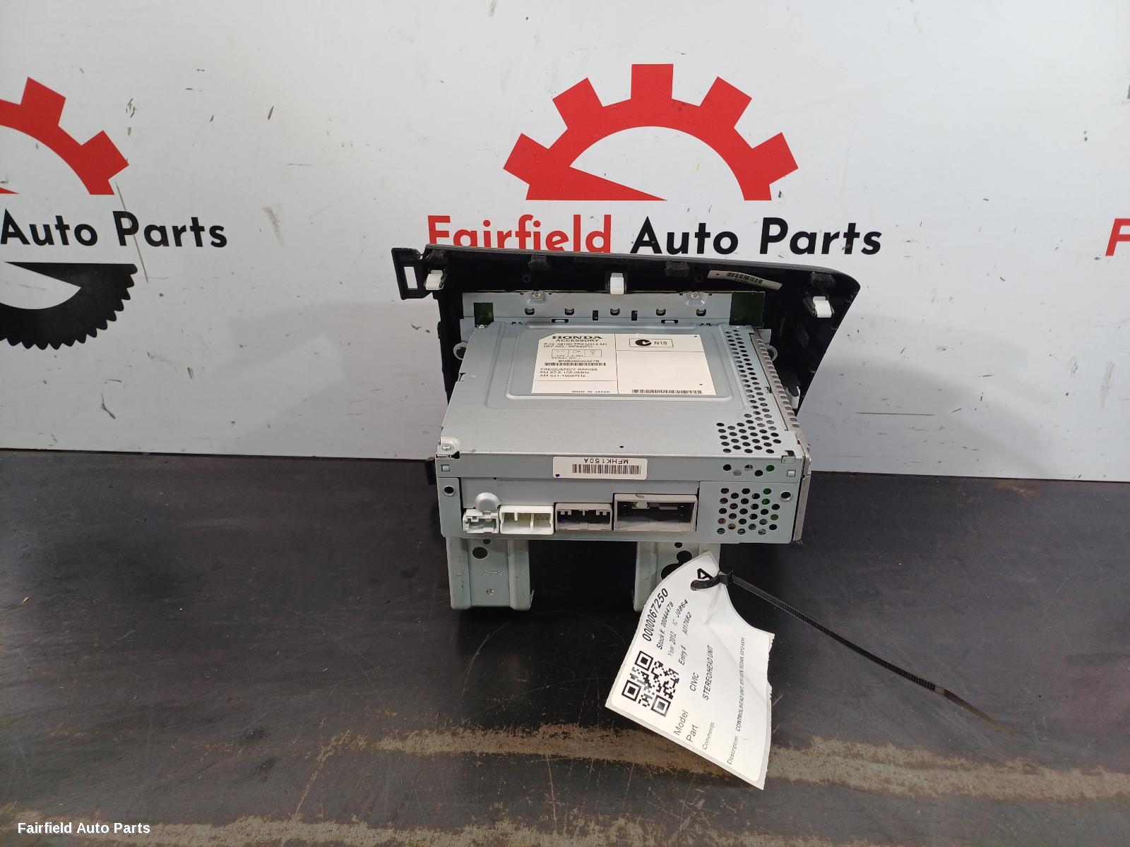 2012-2014 Honda Civic Radio Cd Dvd Sat Tv