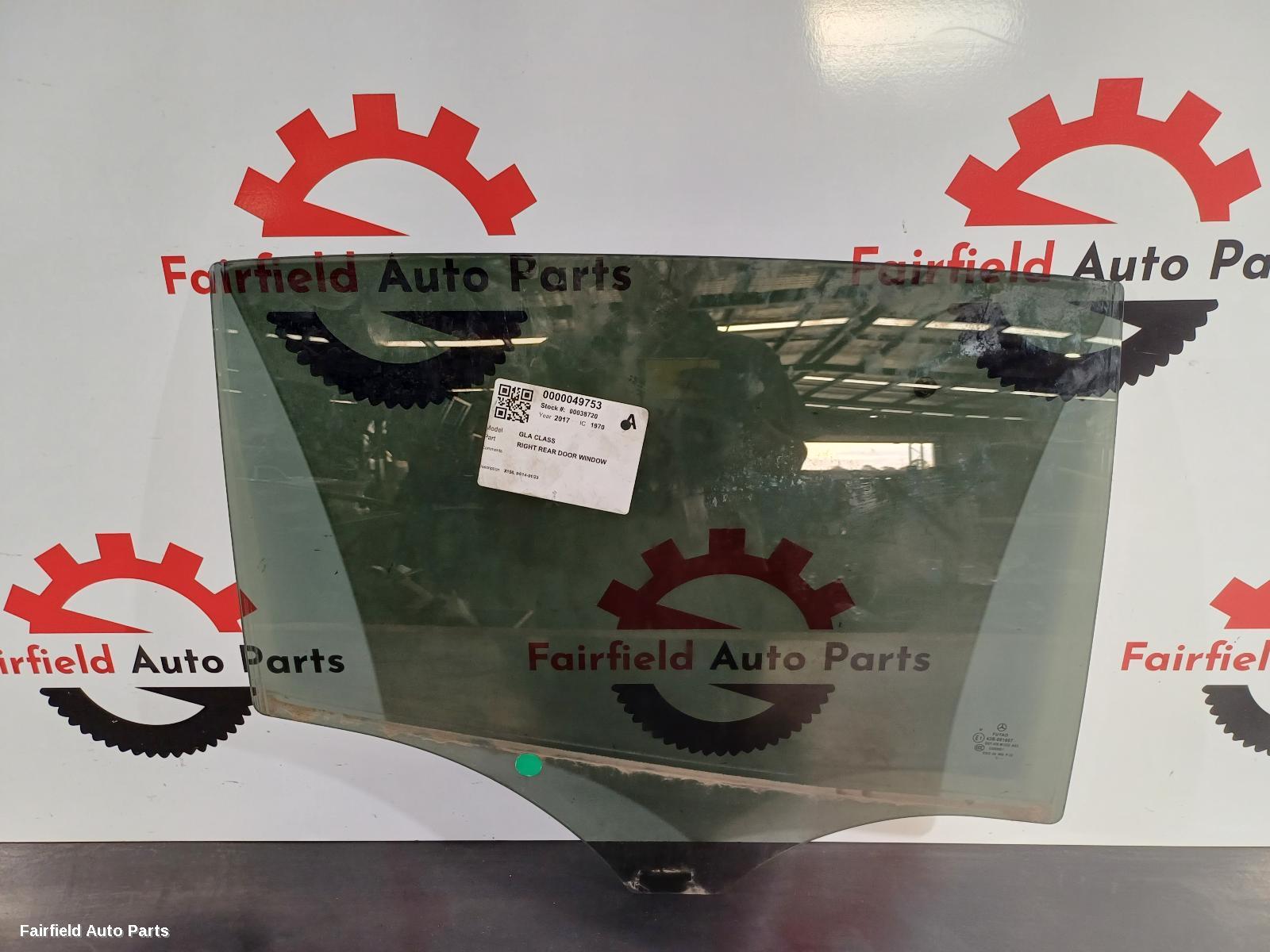 2014-2020 Mercedes Gla Class Right Rear Door Window