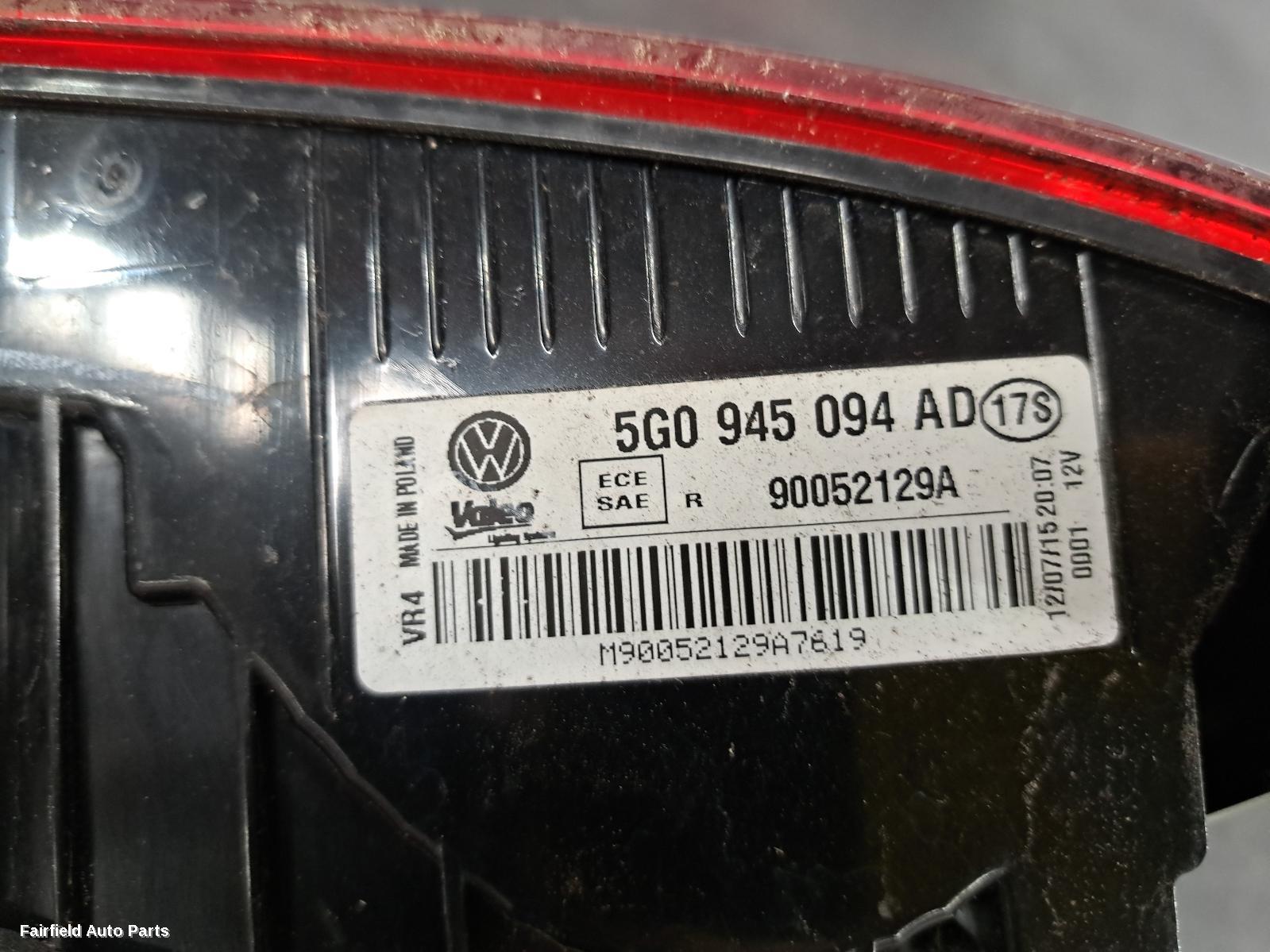 2013-2017 Volkswagen Golf Rear Garnish