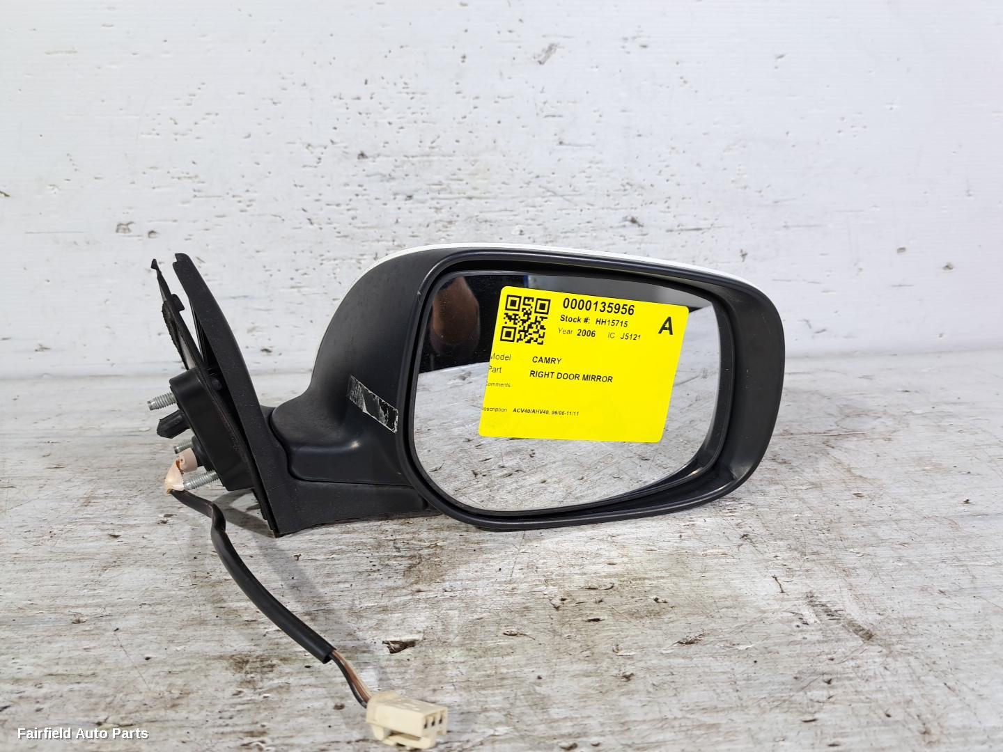 2006-2011 Toyota Camry Right Door Mirror