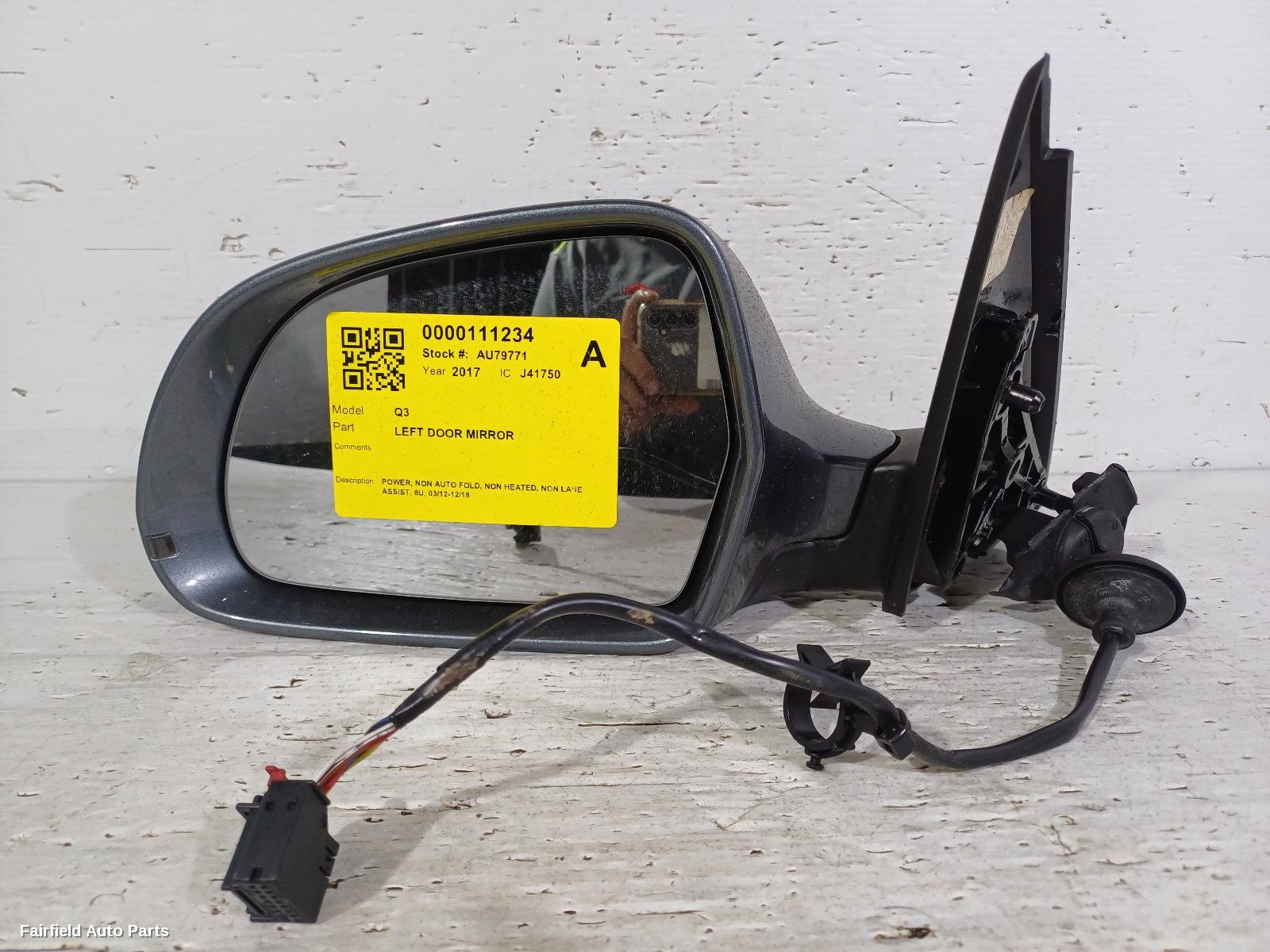 2012-2018 Audi Q3 Left Door Mirror