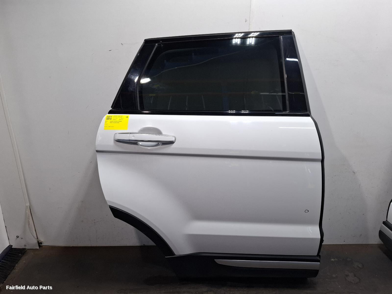 2017 Land Rover Rangerover Evoque Right Rear Door Sliding