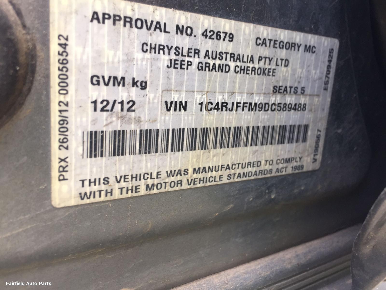 2012 Jeep Grandcherokee Rear Bumper