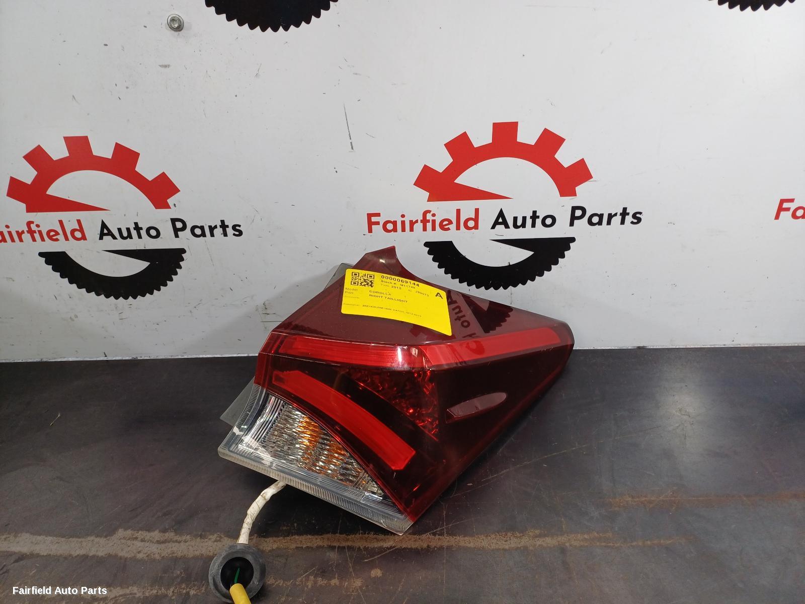 2012-2015 Toyota Corolla Right Taillight
