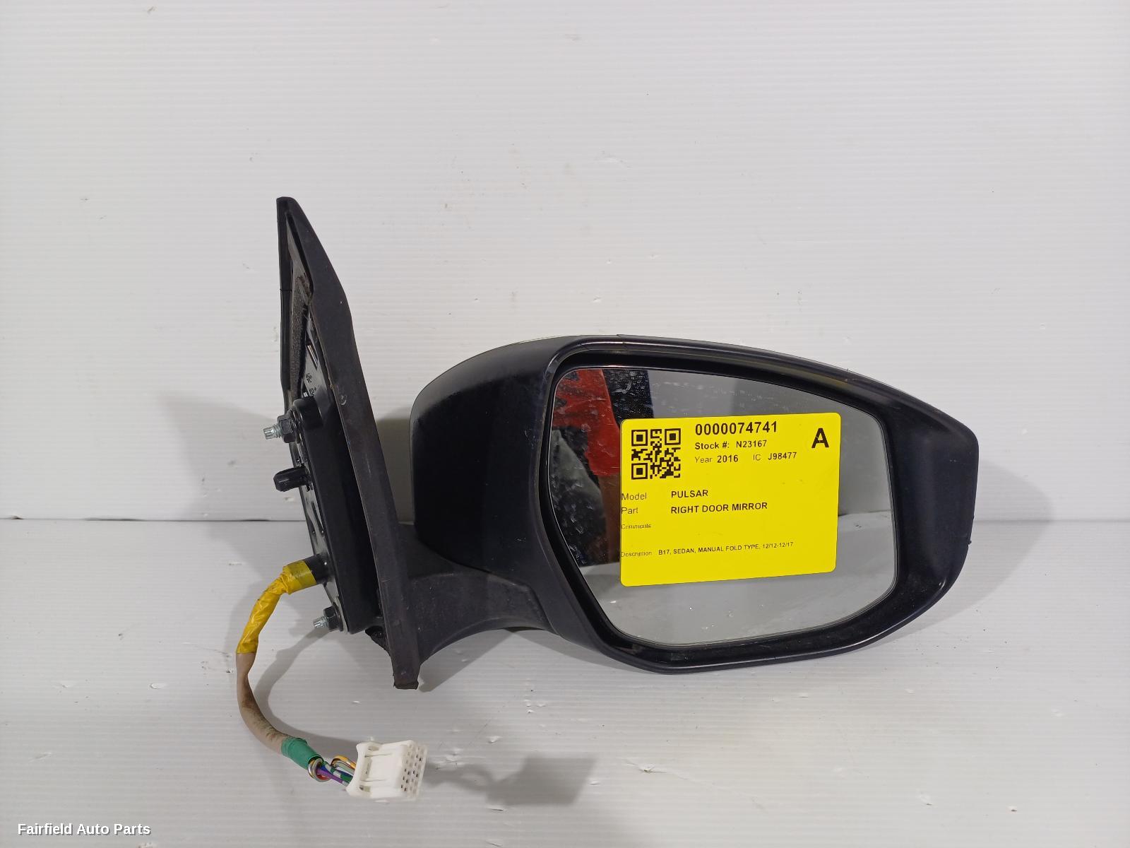 2012-2017 Nissan Pulsar Right Door Mirror