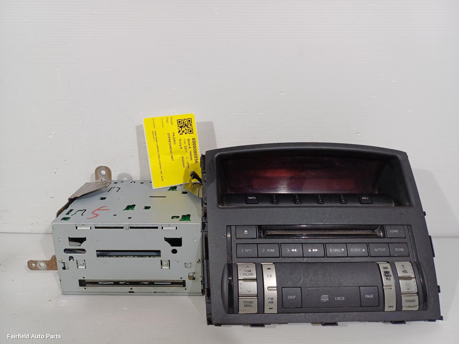 2007-2011 Mitsubishi Pajero Radio Cd Dvd Sat Tv