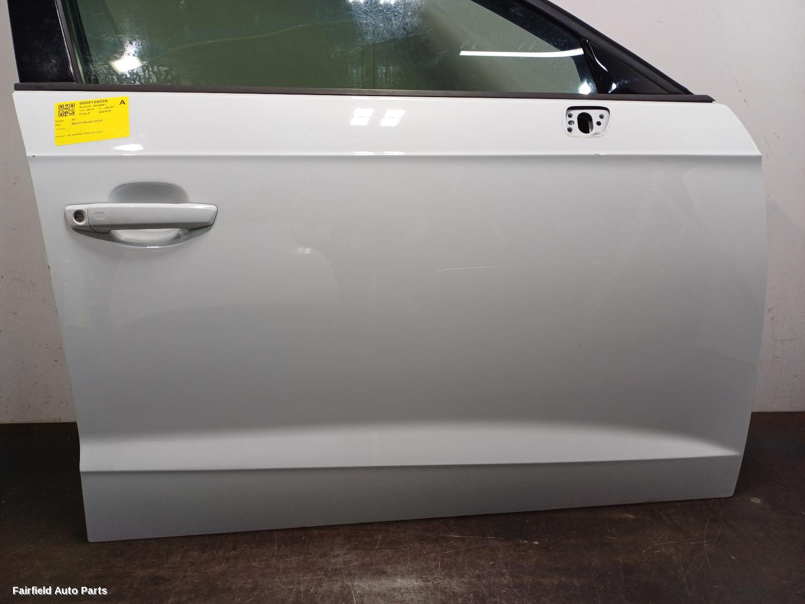 2013-2020 Audi A3 Right Front Door