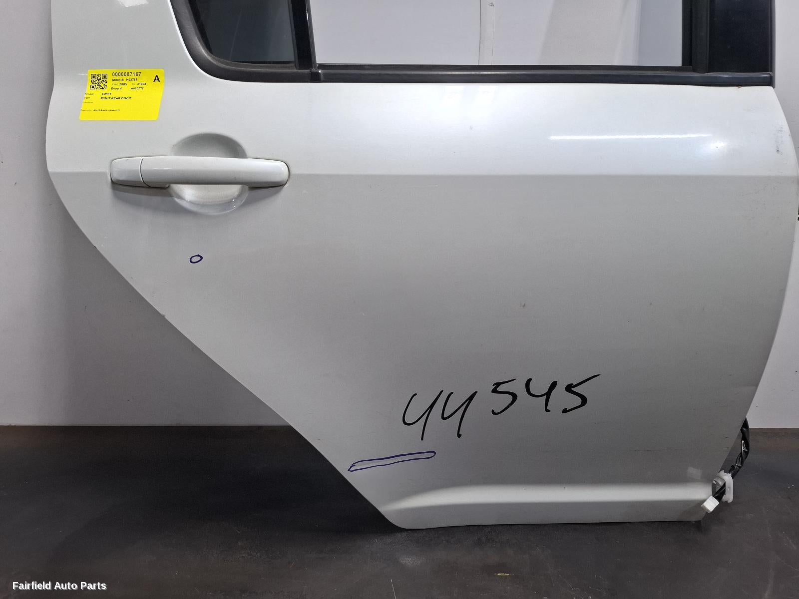 2004-2011 Suzuki Swift Right Rear Door Sliding