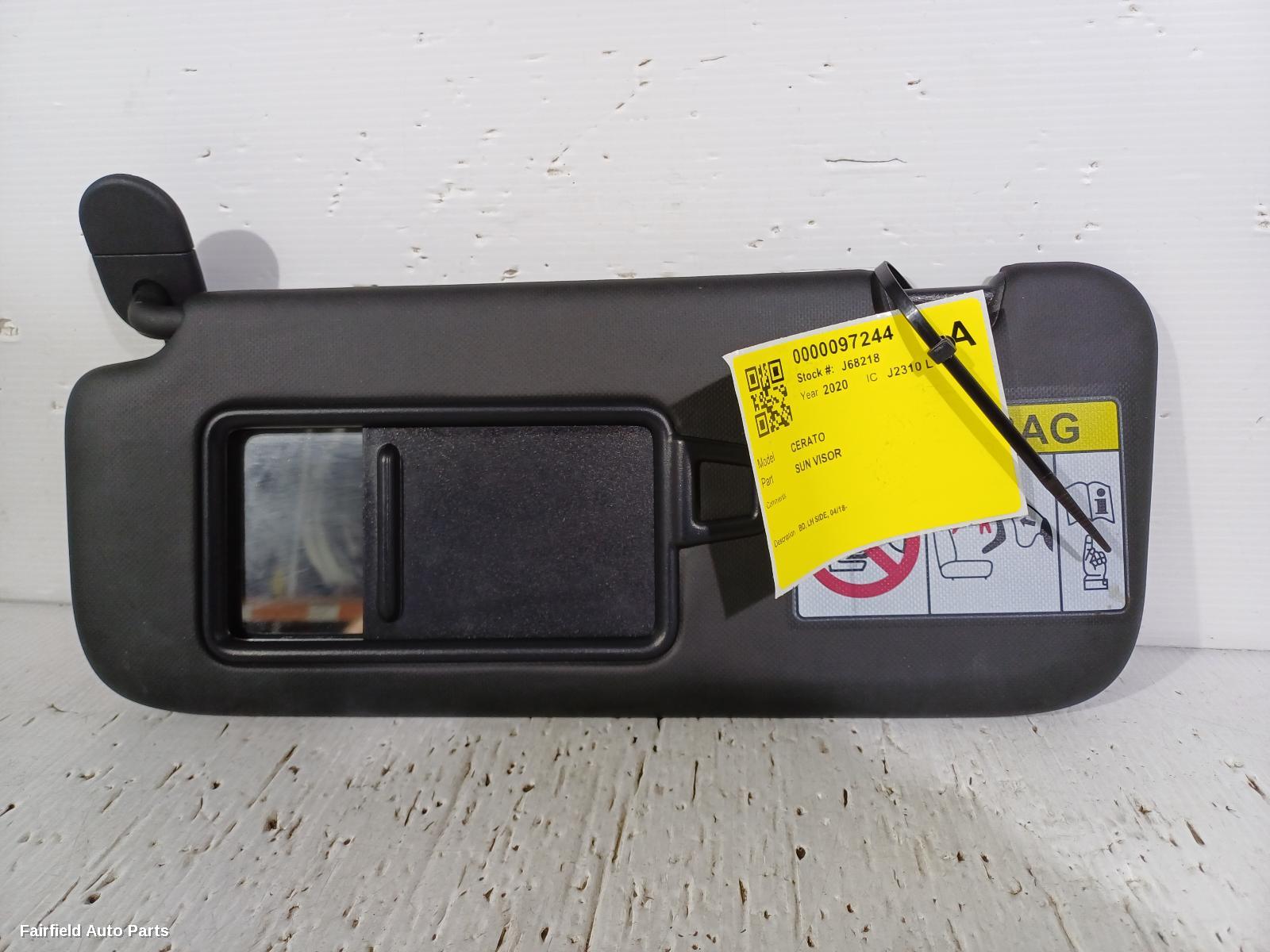 2020 Kia Cerato Sunvisor