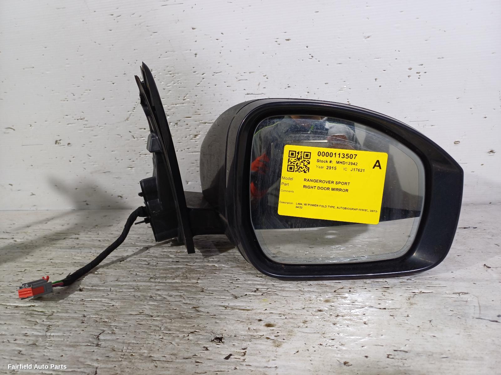 2013-2022 Land Rover Rangerover Sport Right Door Mirror