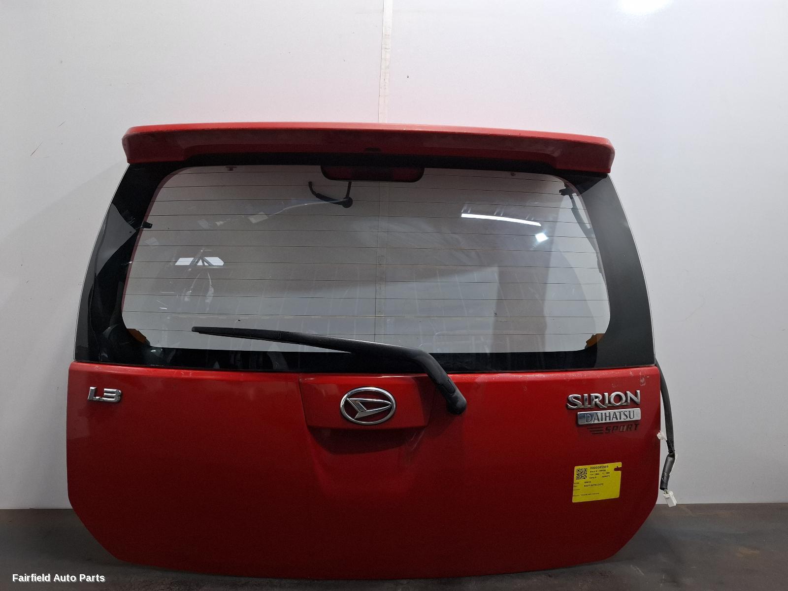2005-2006 Daihatsu Sirion Bootlid Tailgate