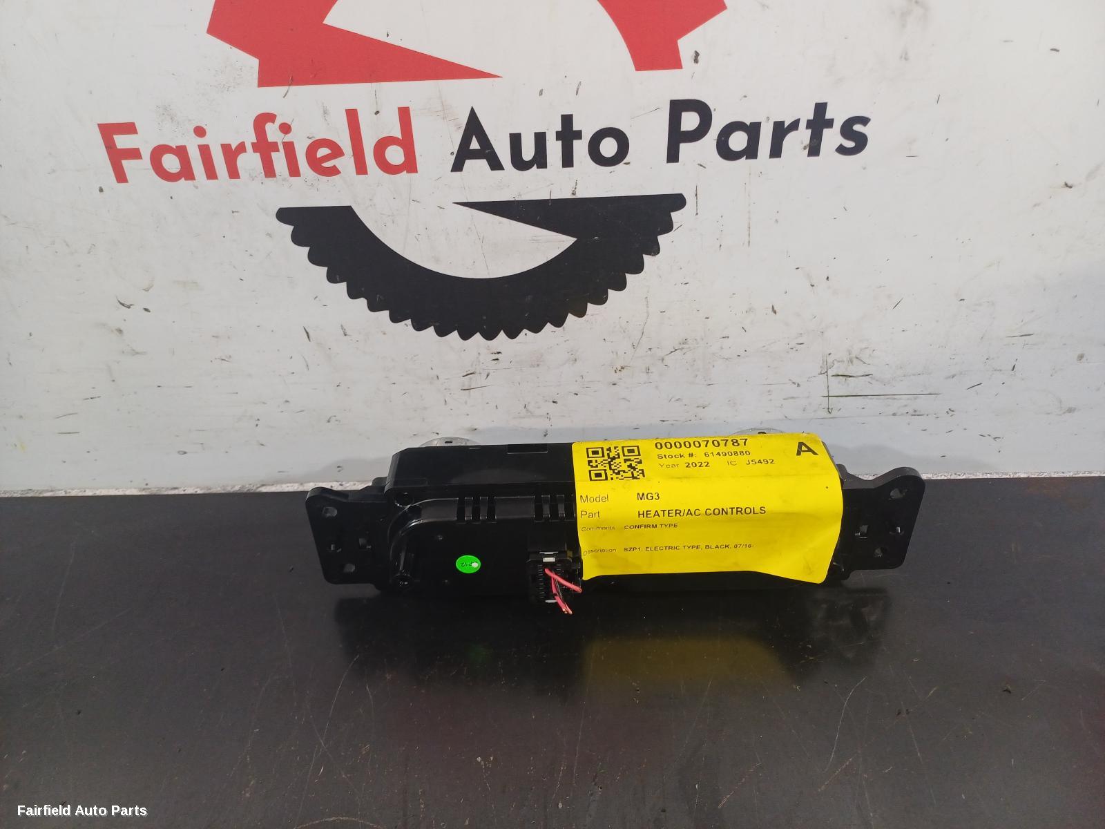 2016-2024 Mg Mg3 Heater Ac Controls