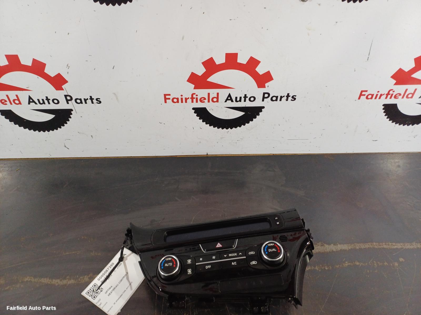 2011-2015 Kia Optima Heater Ac Controls