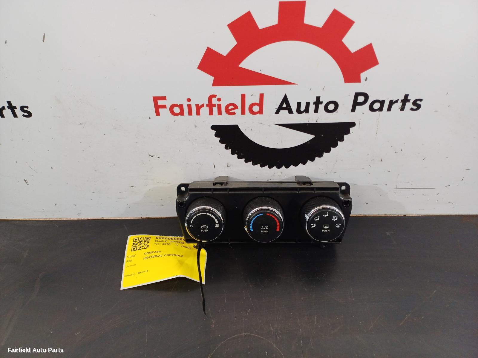 2012-2016 Jeep Compass Heater Ac Controls