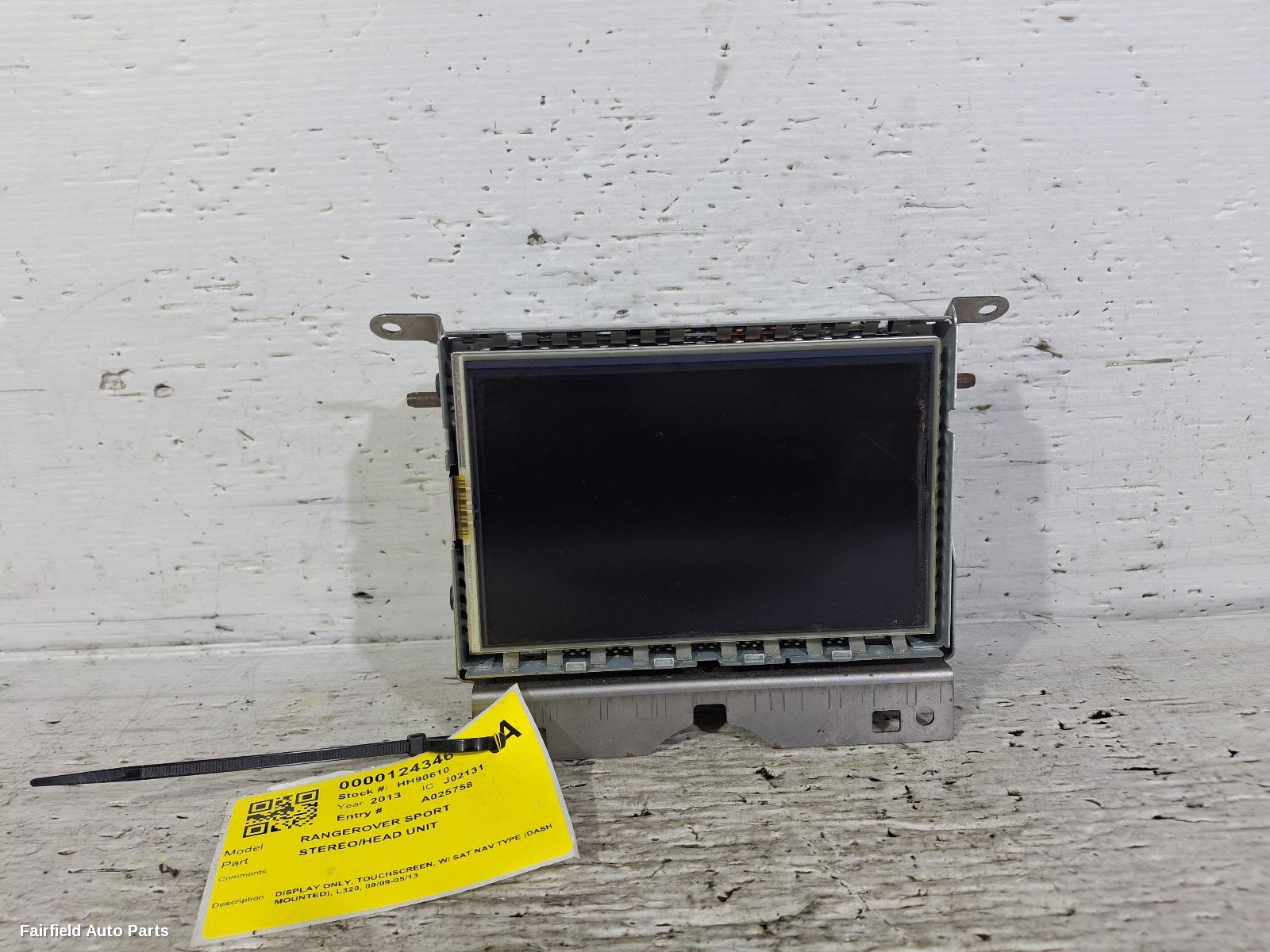 2009-2013 Land Rover Rangerover Sport Radio Cd Dvd Sat Tv