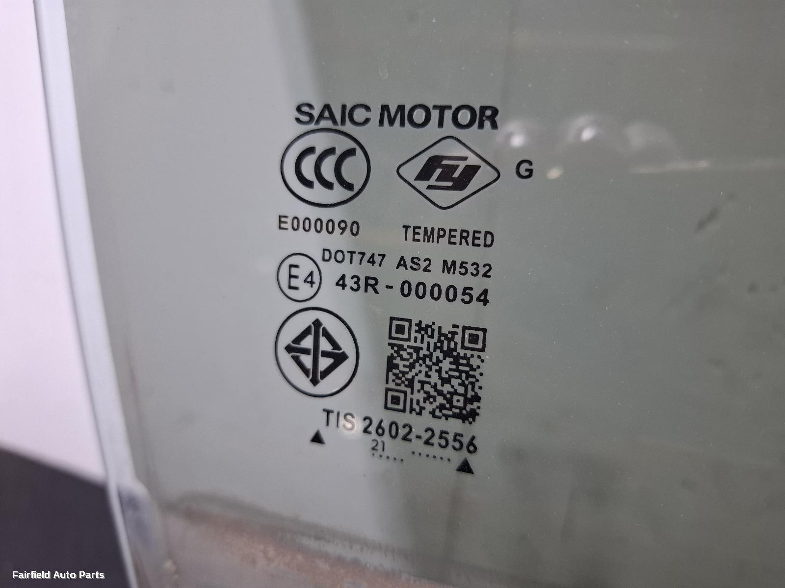 2016-2024 Mg Mg3 Right Front Door Window