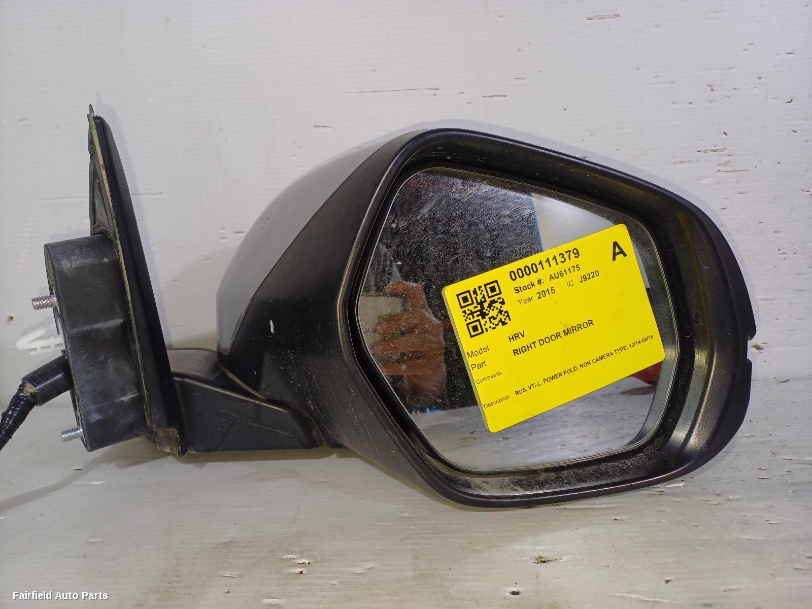 2014-2018 Honda Hrv Right Door Mirror