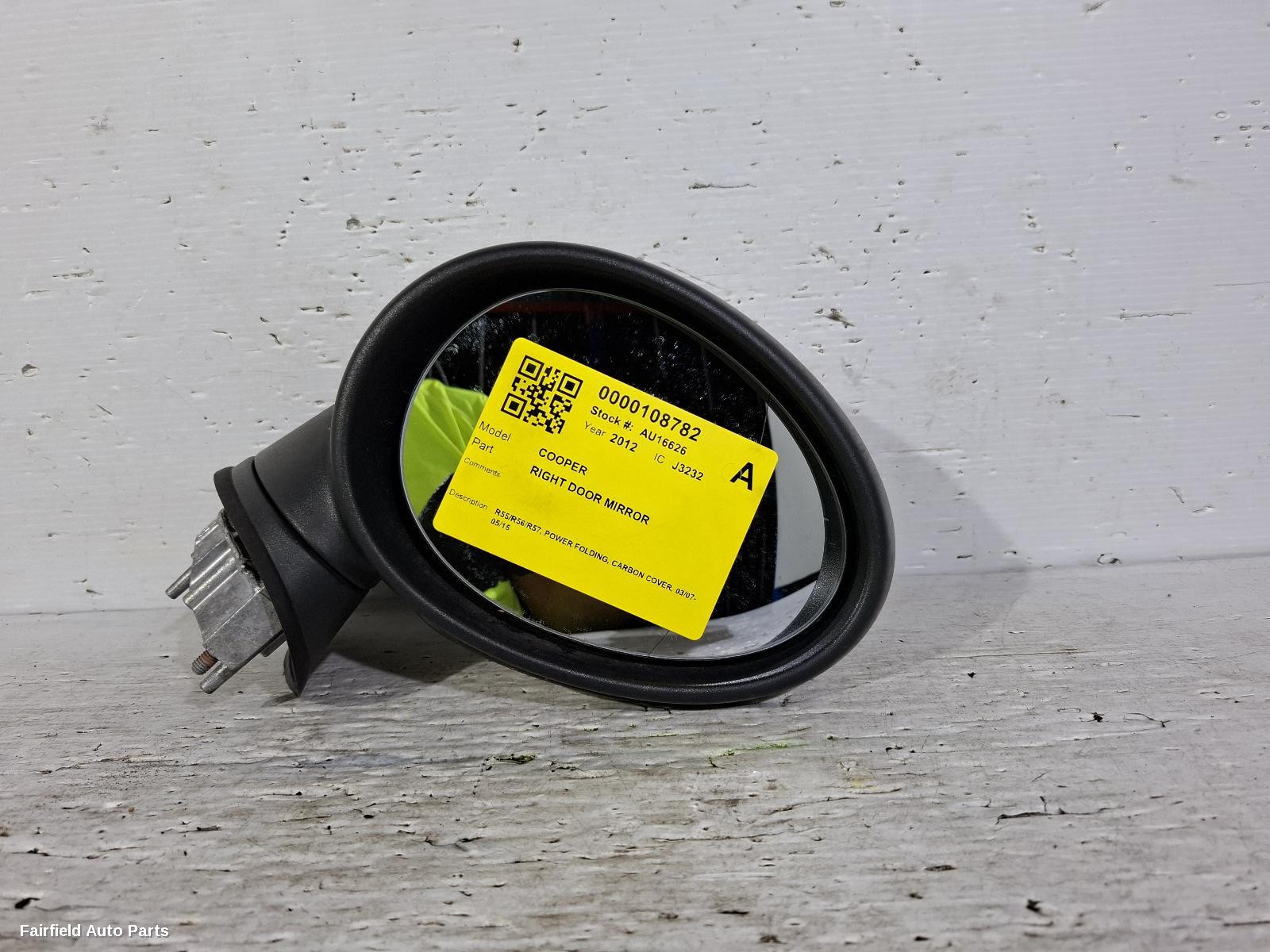 2007-2015 Mini Cooper Right Door Mirror