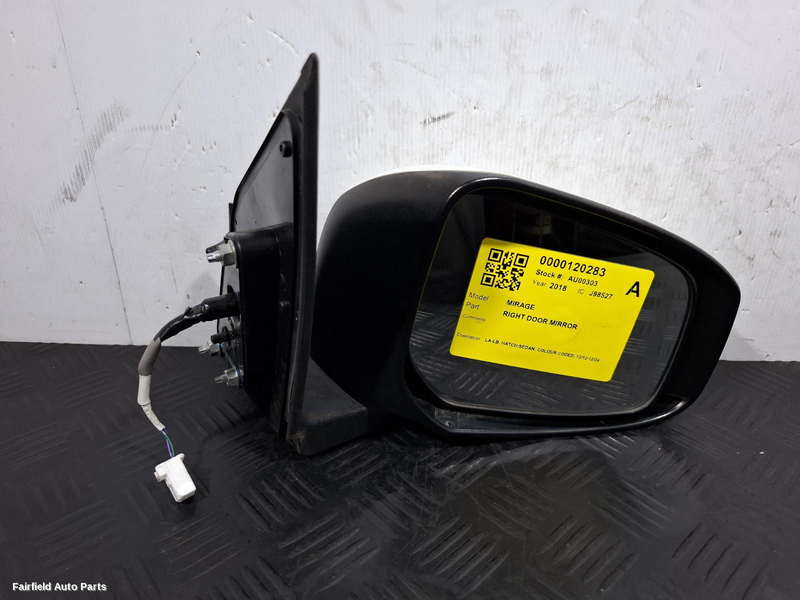 2012-2024 Mitsubishi Mirage Right Door Mirror