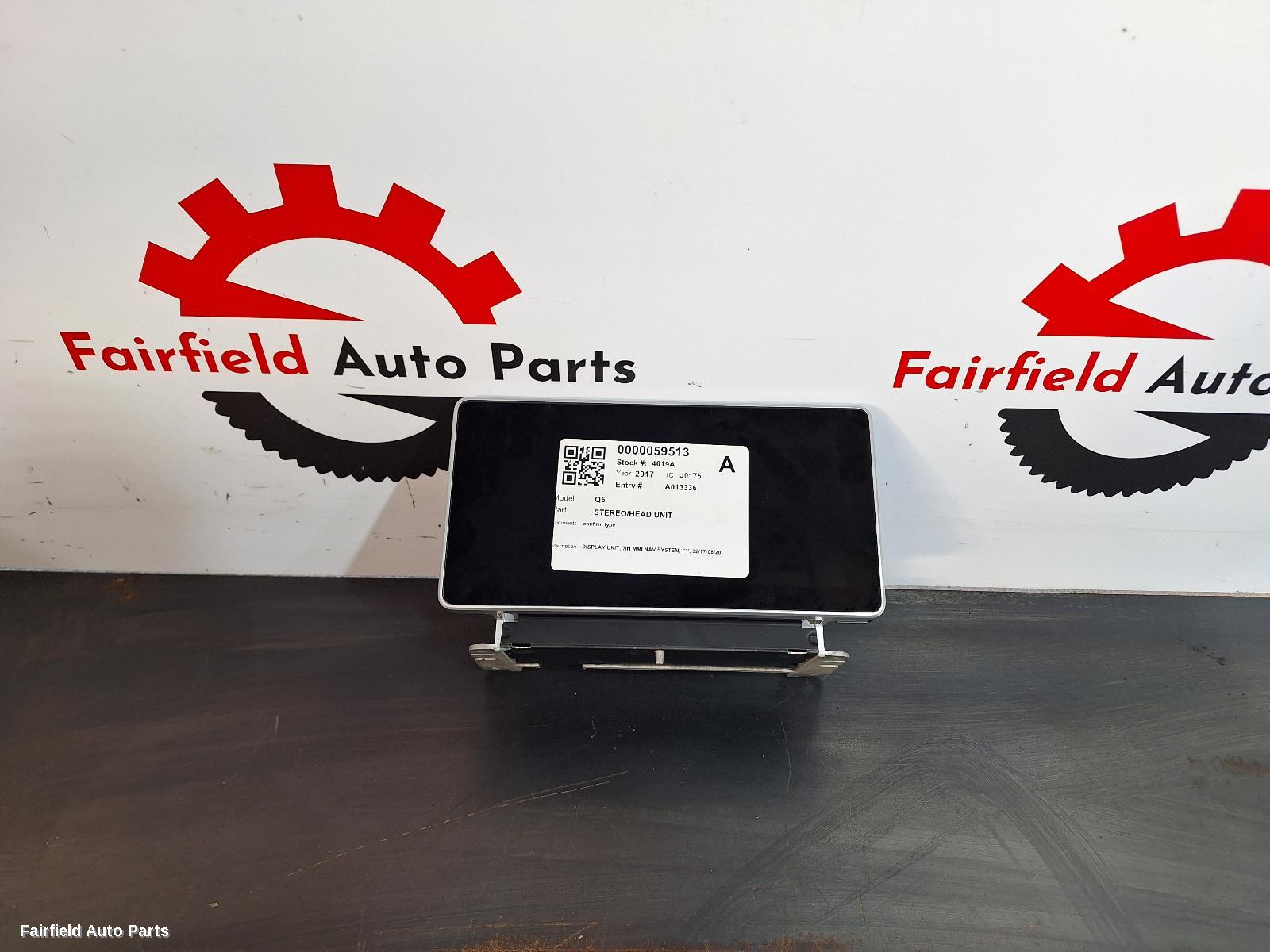 2017-2020 Audi Q5 Radio Cd Dvd Sat Tv