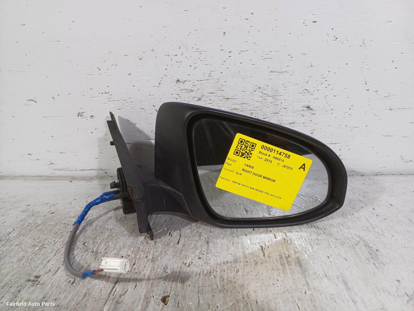 2011-2019 Toyota Yaris Right Door Mirror