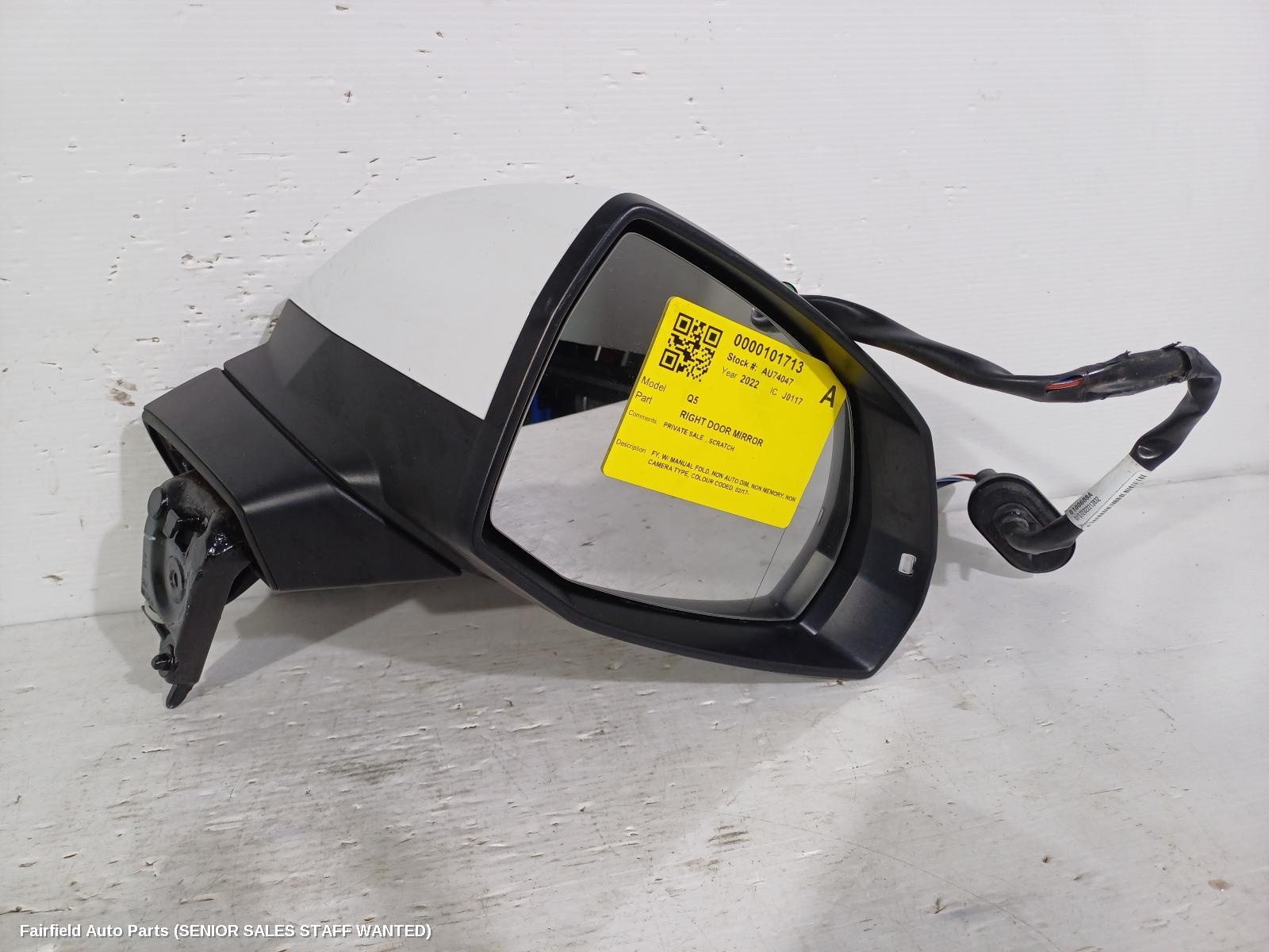 2022 Audi Q5 Right Door Mirror