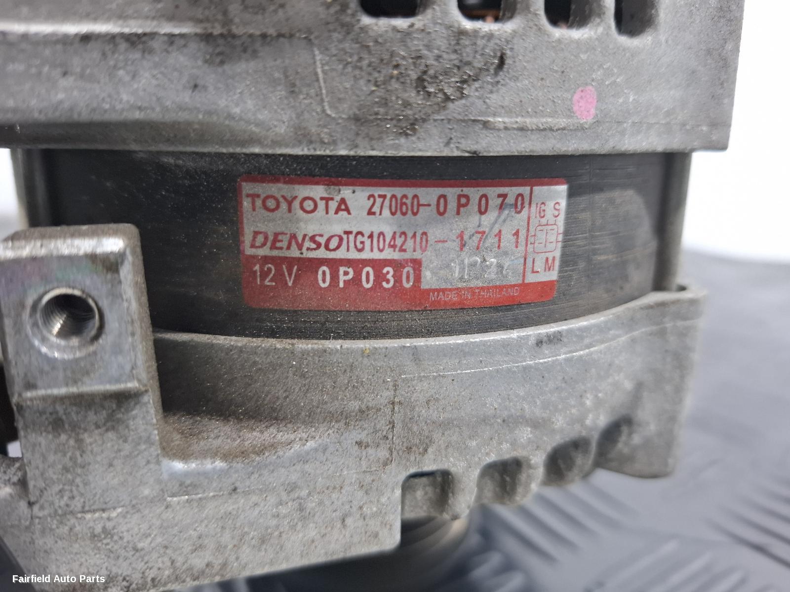 2012-2017 Toyota Aurion Alternator