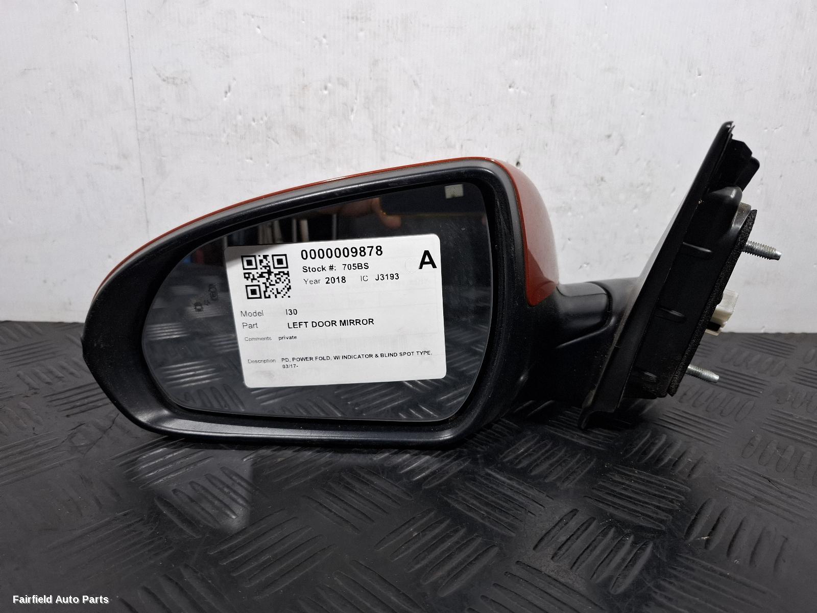 2017-2020 Hyundai I30 Left Door Mirror