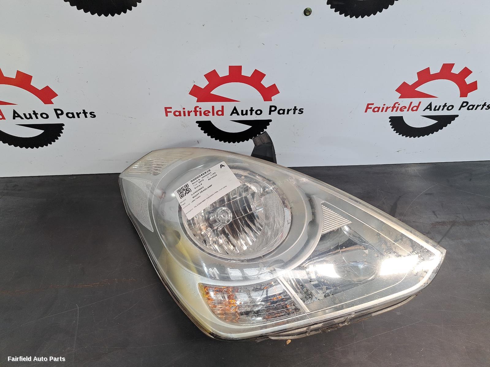 2007-2018 Hyundai Iload/imax Right Headlamp